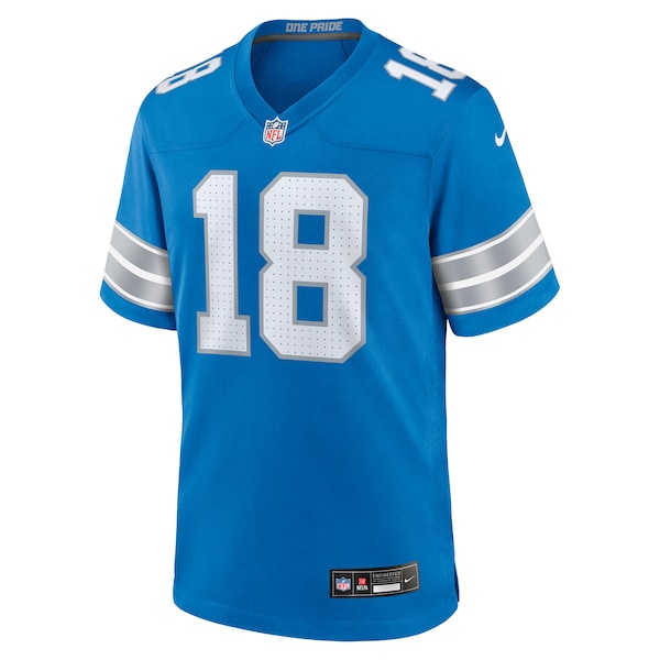 Isaac TeSlaa Detroit Lions Nike Youth Game Player Jersey - Blue - Image 2