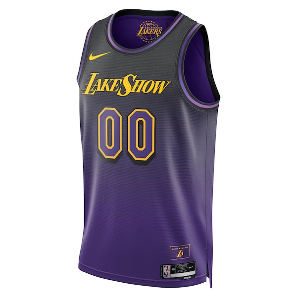 Los Angeles Lakers Nike Unisex 2024/25 Custom Swingman Jersey - City Edition - Purple - Image 2