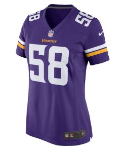 Alternative view of Jonathan Greenard Minnesota Vikings Nike Women's Team Game Jersey -  Purple