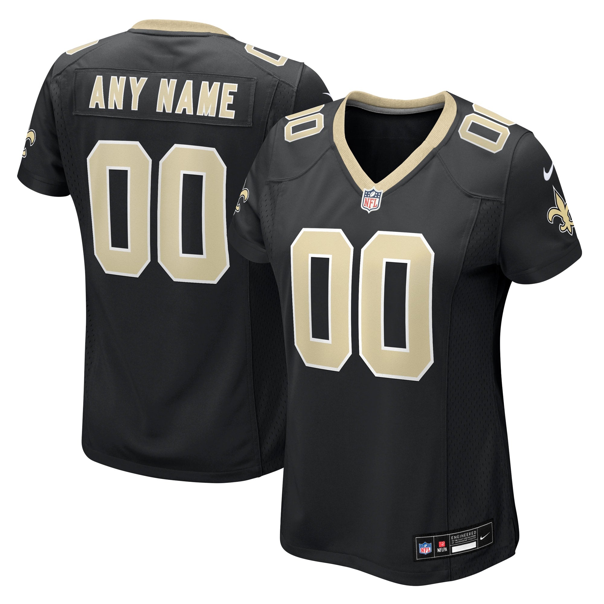 New Orleans Saints Nike Women's Gameday Golds Alternate Custom Game Jersey - Gold/Black - Image 5