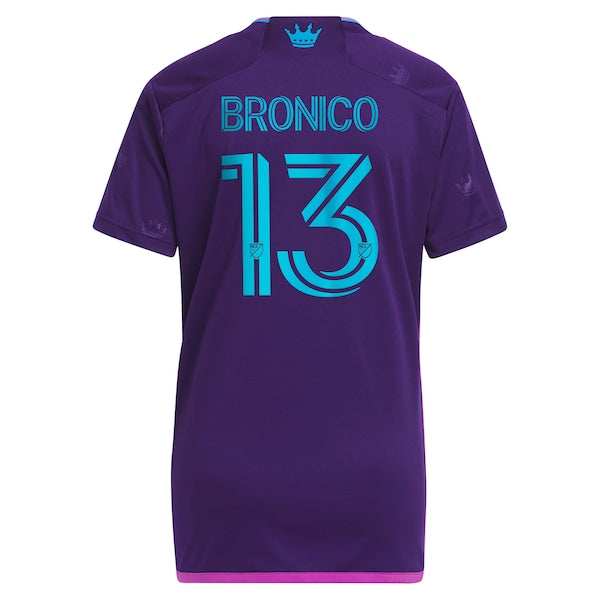 Brandt Bronico Charlotte FC adidas Women's 2023 Crown Jewel Kit Replica Jersey - Purple - Image 3