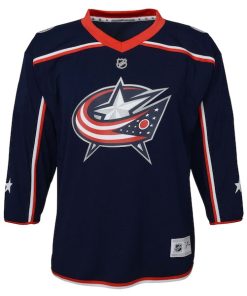 Alternative view of Columbus Blue Jackets Youth Home Replica Jersey - Navy