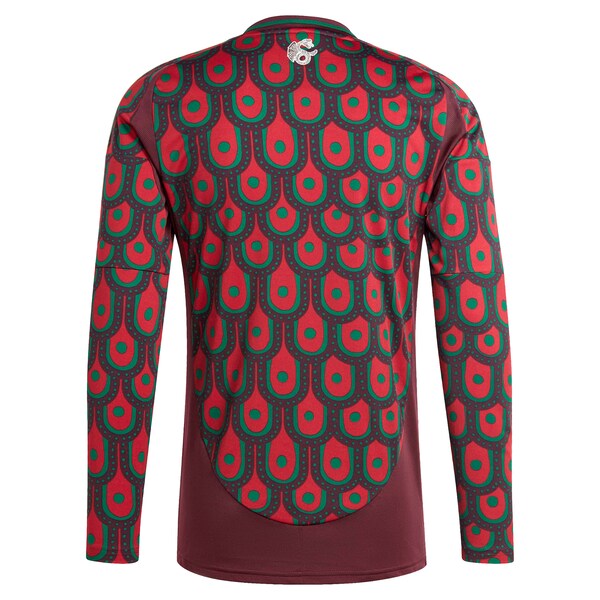 Mexico National Team adidas 2024 Home Replica Long Sleeve Jersey - Burgundy - Image 3