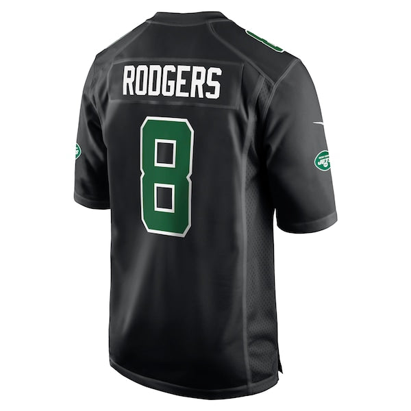 Aaron Rodgers New York Jets Nike Fashion Game Jersey - Black/Green/White - Image 4