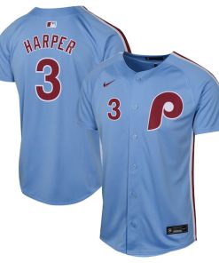 Bryce Harper Philadelphia Phillies Nike Youth Alternate Limited Player Jersey - Light Blue/White/Cream