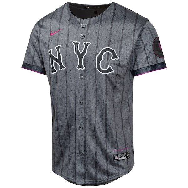 Pete Alonso New York Mets Nike Youth 2024 City Connect Limited Player Jersey - Graphite - Image 2
