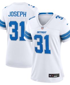 Alternative view of Kerby Joseph Detroit Lions Nike Women's Game Jersey -  White/Blue