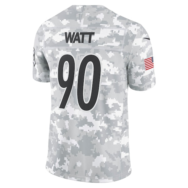 T.J. Watt Pittsburgh Steelers Nike 2024 Salute to Service Limited Jersey - Arctic Camo - Image 3
