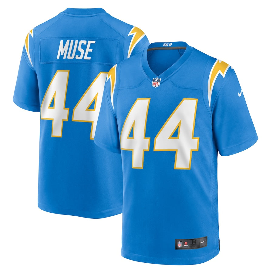 Tanner Muse Los Angeles Chargers Nike Team Game Jersey - Powder Blue