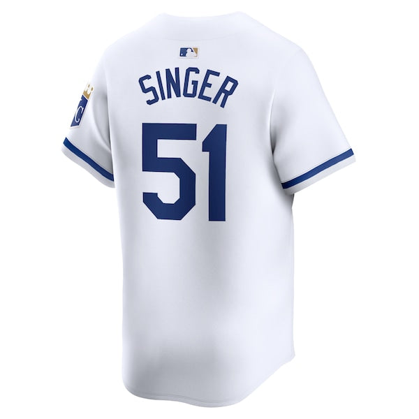 Brady Singer Kansas City Royals Nike Home Limited Player Jersey - White - Image 3