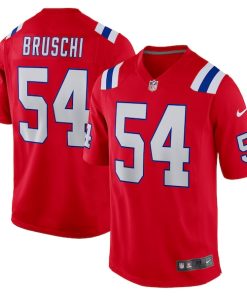 Alternative view of Tedy Bruschi New England Patriots Nike Retired Player Alternate Game Jersey - Red/Navy
