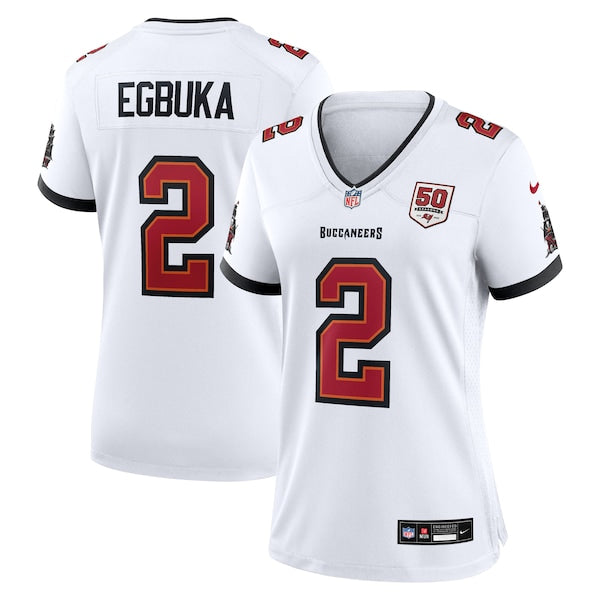 Emeka Egbuka Tampa Bay Buccaneers Nike Women's 50th Season Game Jersey - White/Red - Image 2