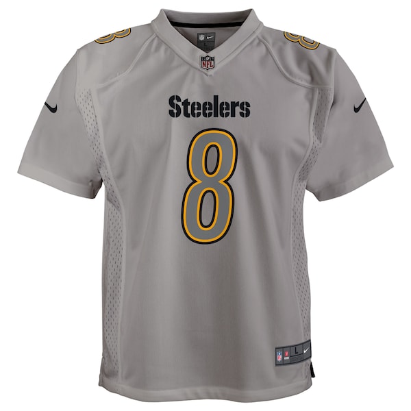 Kenny Pickett Pittsburgh Steelers Nike Youth Atmosphere Game Jersey - Gray - Image 2