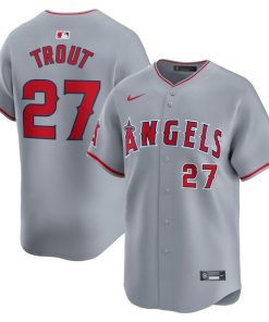 Mike Trout Los Angeles Angels Nike Away Limited Player Jersey - Gray/White
