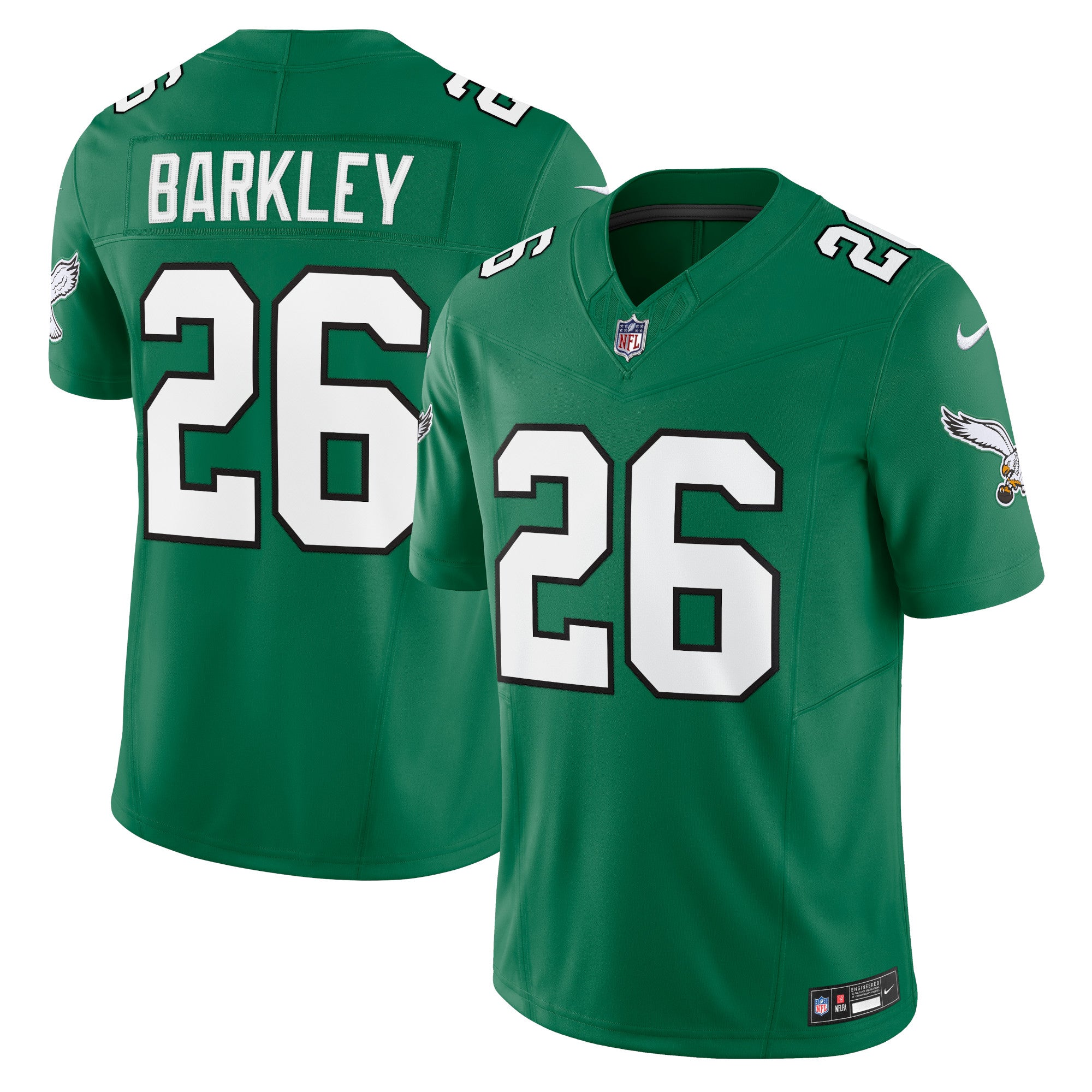 Saquon Barkley Philadelphia Eagles Nike Vapor F.U.S.E. Limited Jersey - Black/Green/Kelly Green - Image 8