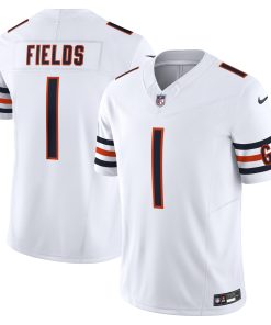 Alternative view of Justin Fields Chicago Bears Nike Vapor F.U.S.E. Limited Jersey - Navy/Orange/White