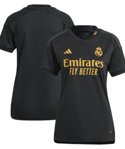 Los Merengues adidas Women's 2023/24 Third Replica Jersey - Black