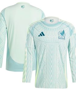 Mexico National Team adidas 2024 Away Replica Long Sleeve Jersey - Green