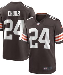 Nick Chubb Cleveland Browns Nike Game Player Jersey - Brown/White