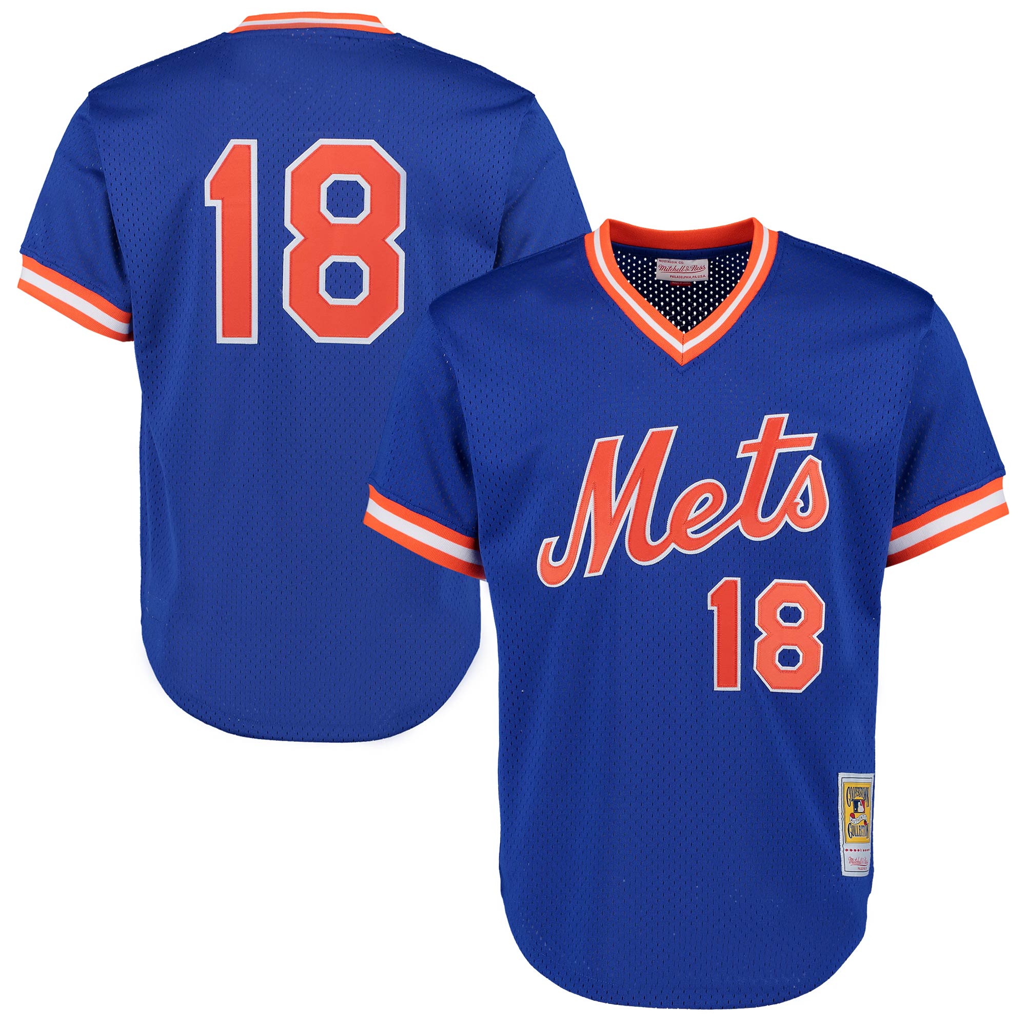 Darryl Strawberry New York Mets Cooperstown Mesh Batting Practice Jersey - Green/Royal - Image 5