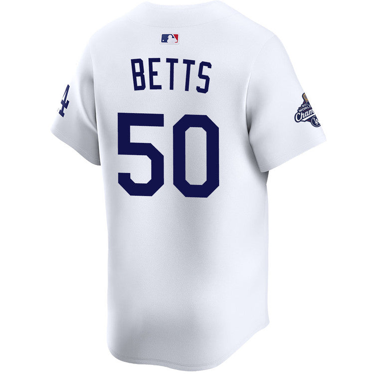 Mookie Betts Los Angeles Dodgers Nike Home 2025 World Series Champions Limited Jersey - White - Image 3
