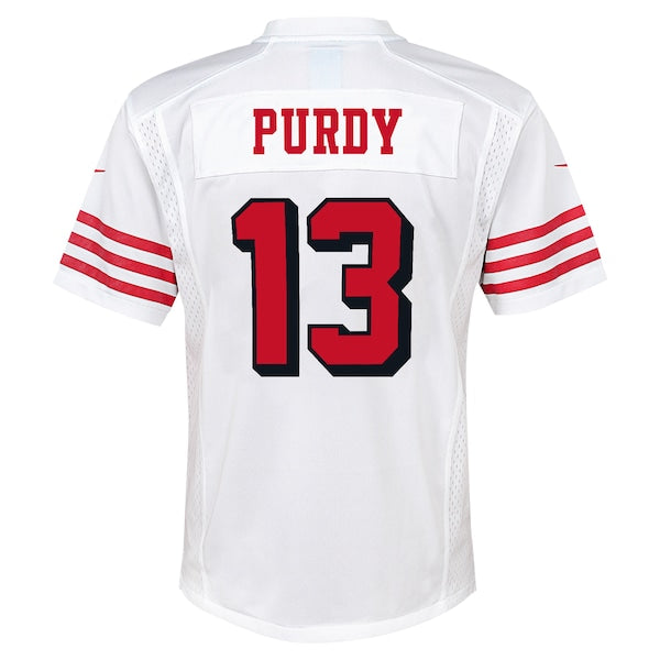 Brock Purdy San Francisco 49ers Nike Youth Alternate Player Game Jersey - White - Image 3