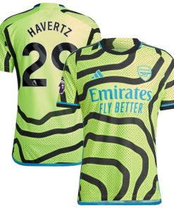 Kai Havertz Arsenal adidas 2023/24 Away Authentic Player Jersey - Yellow/Red