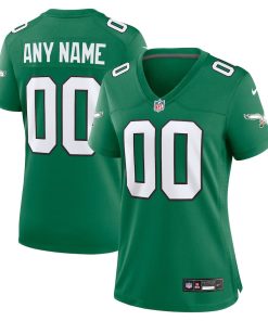 Philadelphia Eagles Nike Women's Alternate Custom Game Jersey - Kelly Green