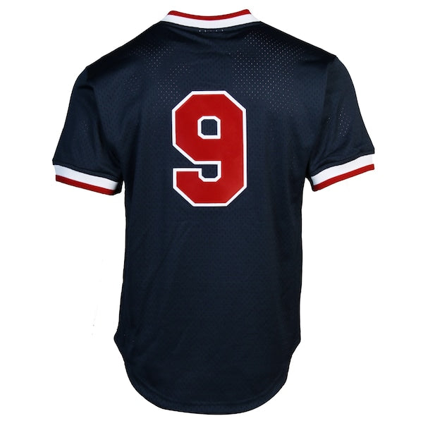 Ted Williams Boston Red Sox 1990 Authentic Cooperstown Collection Batting Practice Jersey - Navy Blue - Image 3