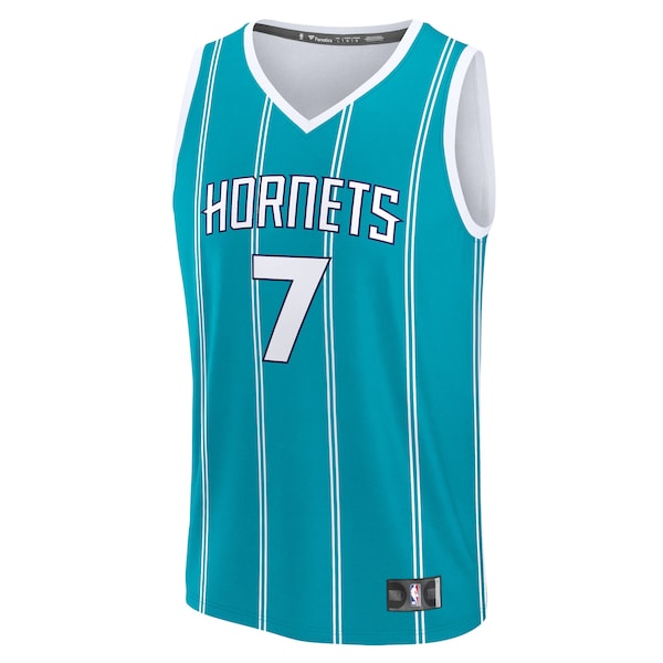 Kon Knueppel Charlotte Hornets 2025 NBA Draft First Round Pick Fast Break Replica Jersey - Icon Edition - Teal - Image 2