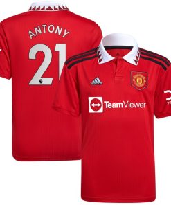 Antony Manchester United adidas Youth 2022/23 Home Replica Player Jersey - Red