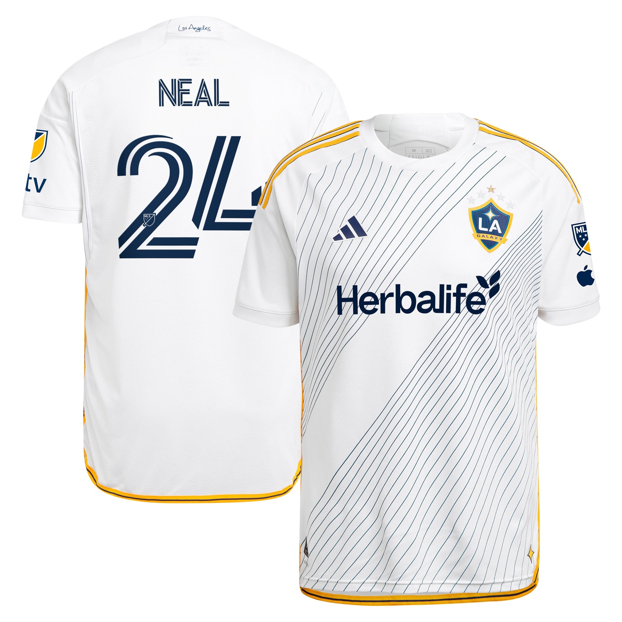 Jalen Neal LA Galaxy adidas 2024 LA Kit Authentic Player Jersey - Green/White - Image 4