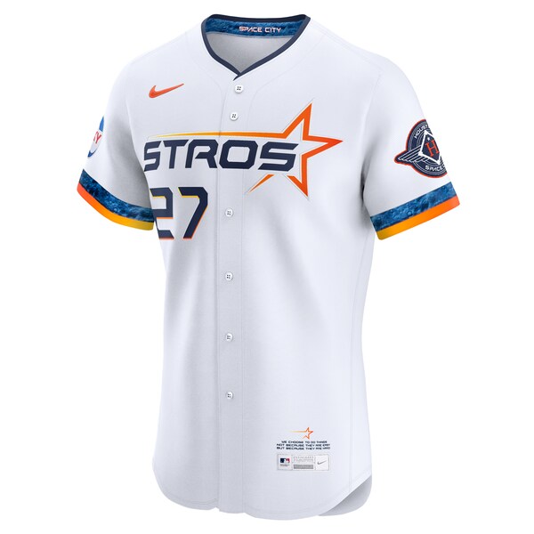 Jose Altuve Houston Astros Nike 2025 City Connect Elite Player Jersey - White - Image 2