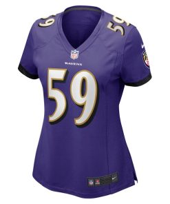 Alternative view of Malik Hamm Baltimore Ravens Nike Women's  Game Jersey -  Purple