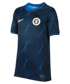 Alternative view of Christopher Nkunku Chelsea Nike Youth 2023/24 Away Stadium Replica Player Jersey - Navy