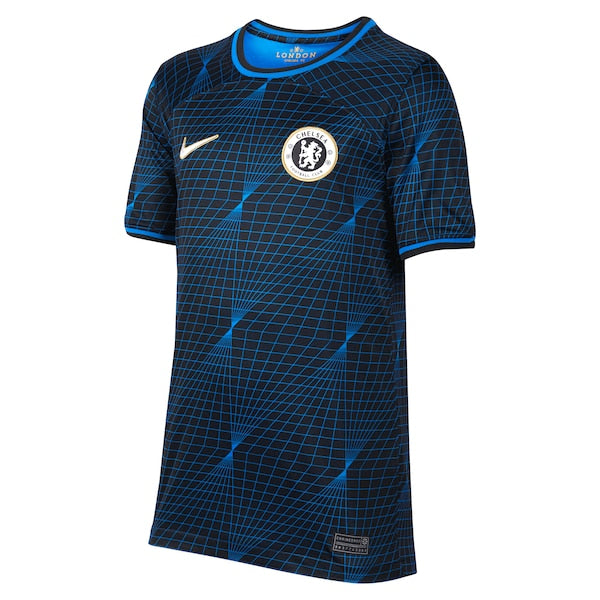 Christopher Nkunku Chelsea Nike Youth 2023/24 Away Stadium Replica Player Jersey - Navy - Image 2