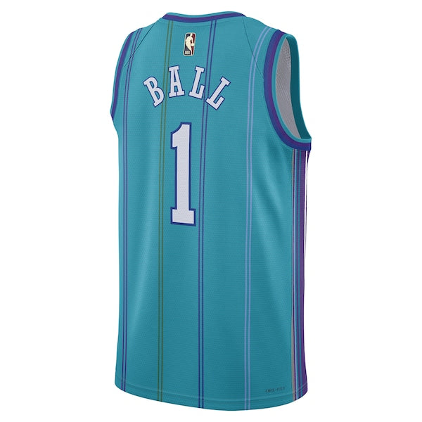 LaMelo Ball Charlotte Hornets Jordan Brand Unisex 2023/24 Swingman Replica Jersey - Classic Edition - Teal - Image 3