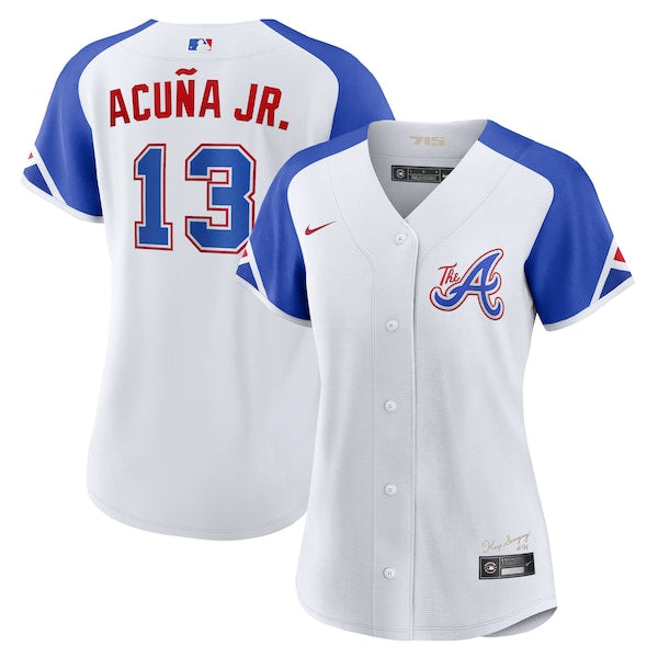 Ronald Acu?a Jr. Atlanta Braves Nike Women's 2023 City Connect Replica Player Jersey - White
