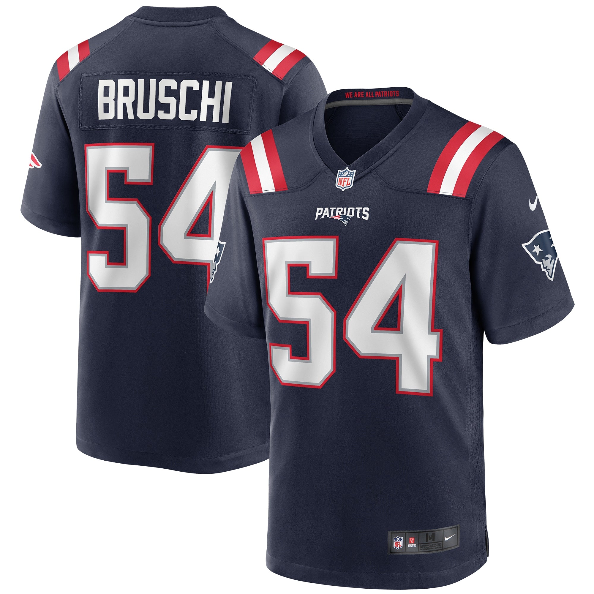 Tedy Bruschi New England Patriots Nike Retired Player Alternate Game Jersey - Red/Navy - Image 6