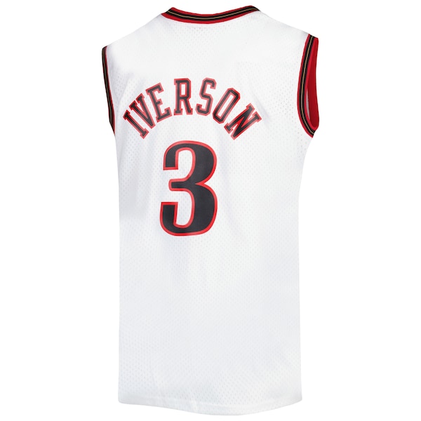 Allen Iverson Philadelphia 76ers Big & Tall Hardwood Classics 1996/97 Swingman Jersey - White/Black/Red/Royal - Image 4
