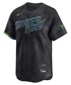 Alternative view of Randy Arozarena Tampa Bay Rays Nike 2024 City Connect Limited Player Jersey - Charcoal