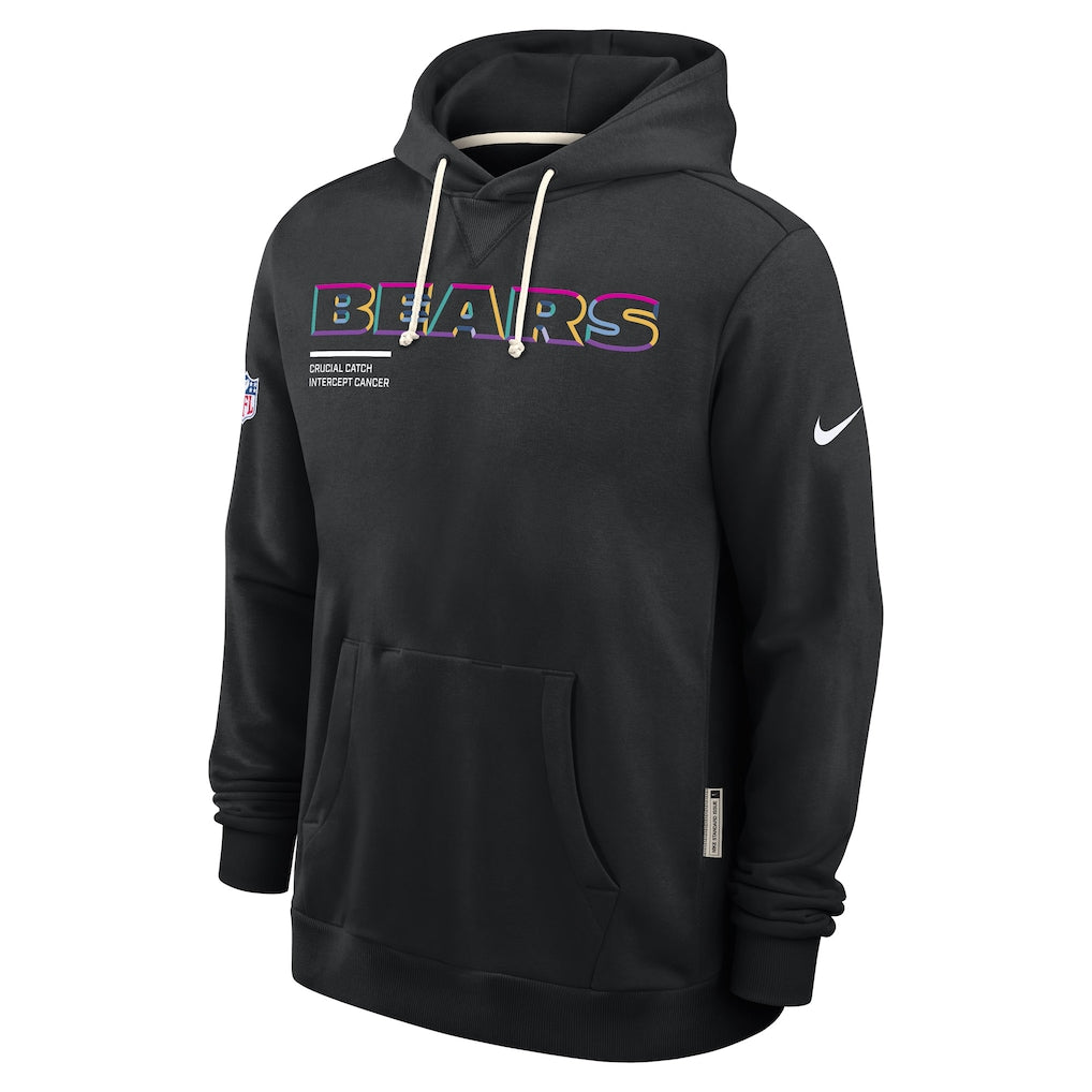 Chicago Bears Nike 2025 NFL Crucial Catch Sideline Standard Issue Dri-FIT Hoodie - Black - Image 2