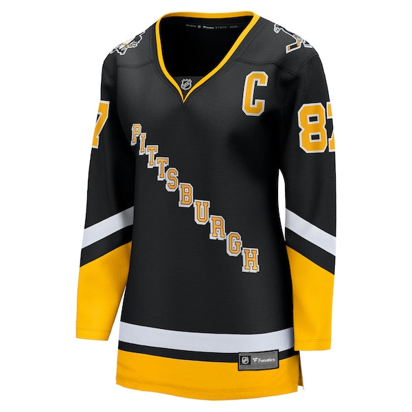 Sidney Crosby Pittsburgh Penguins Women's 2021/22 Alternate Premier Breakaway Player Jersey - Black - Image 2
