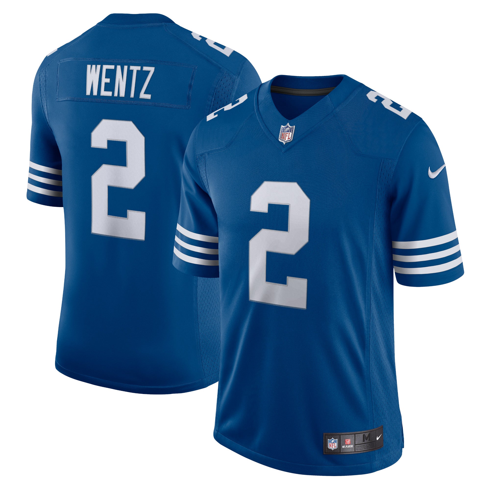 Carson Wentz Indianapolis Colts Nike Vapor Limited Jersey - White/Royal - Image 6