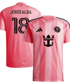 Jordi Alba Inter Miami CF adidas 2025 Euforia Replica Player Jersey - Light Pink