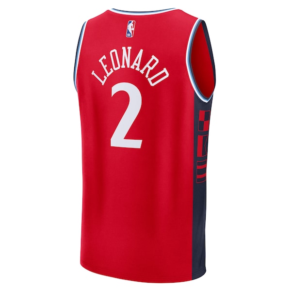 Kawhi Leonard LA Clippers Youth Fast Break Replica Player Jersey - Statement Edition - Red - Image 3