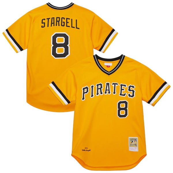 Willie Stargell Pittsburgh Pirates 1979 Throwback Authentic Jersey - Gold/White - Image 2