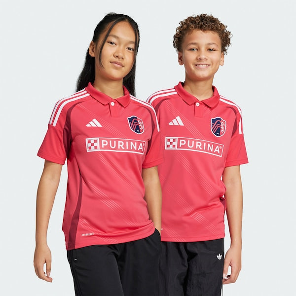 St. Louis City SC adidas Youth 2025 Forever CITY Red Replica Jersey - Red - Image 3
