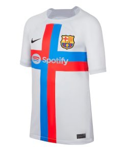 Alternative view of Barcelona Nike Youth 2022/23 Third Breathe Stadium Replica Blank Jersey - Gray