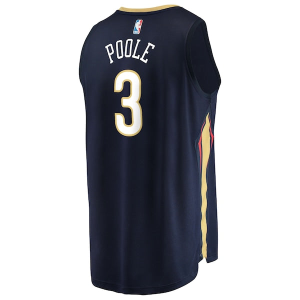 Jordan Poole New Orleans Pelicans Youth Fast Break Replica Jersey - Navy - Icon Edition - Image 3